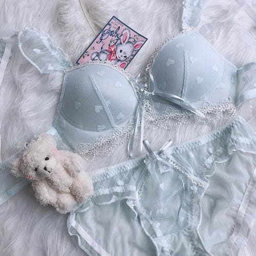 Sexy Bandage Lolita Bra Panties Set MK15795 - KawaiiMoriStore