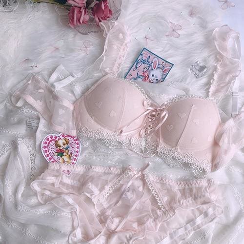 Sexy Bandage Lolita Bra Panties Set MK15795 - KawaiiMoriStore