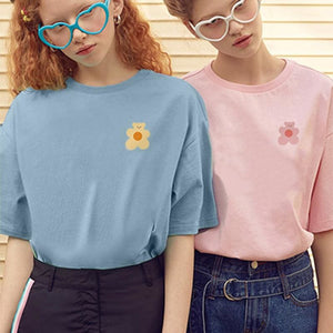 Sweet Bear Print Matching Best Friends Cotton T-shirt MK16015 - KawaiiMoriStore