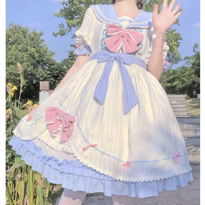 Sweet Bowknot Lolita Dress MK15828 - KawaiiMoriStore