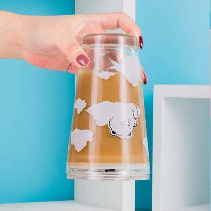 Sweet Clouds Bear Cute Transparent Cup MK16041 - Bottle