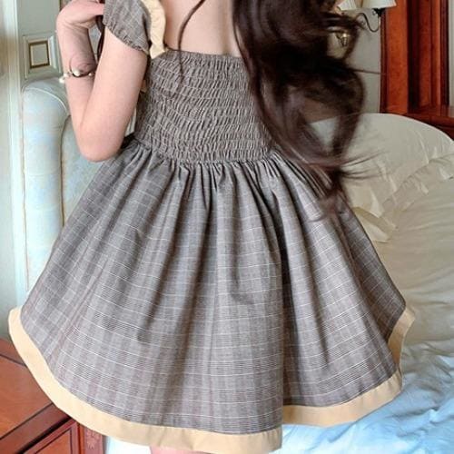 Sweet Cute Lolita Bow Flounce Dress MM1192 - KawaiiMoriStore