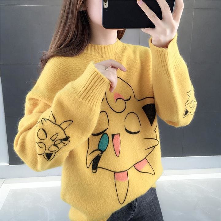 Sweet Cute Puff Turtleneck Sweater MK15706 - KawaiiMoriStore