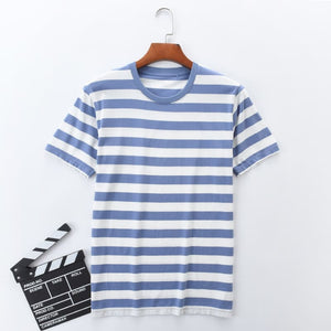 Sweet Cute Striped O-neck Short Sleeve T-shirts MK15835 - 