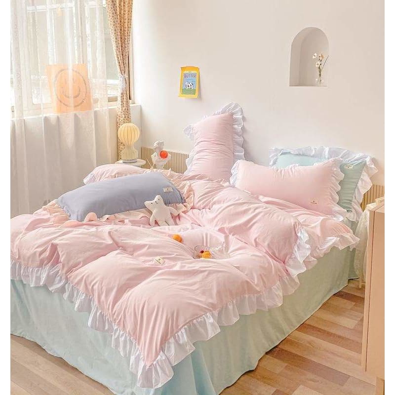 Sweet Kawaii Room Pastel Color Bedding Set MK16360 - Bed 