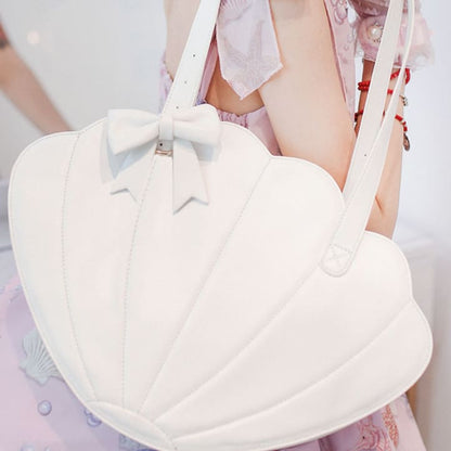 Sweet Lolita Big Shell Bag Cute Bowknot Cosplay Bag MK0799 - KawaiiMoriStore