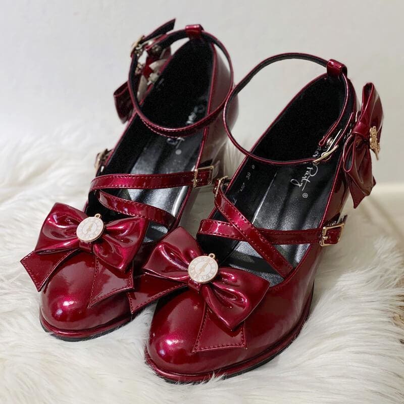 Sweet Lolita Bow Princess Shoes MK15950 - KawaiiMoriStore