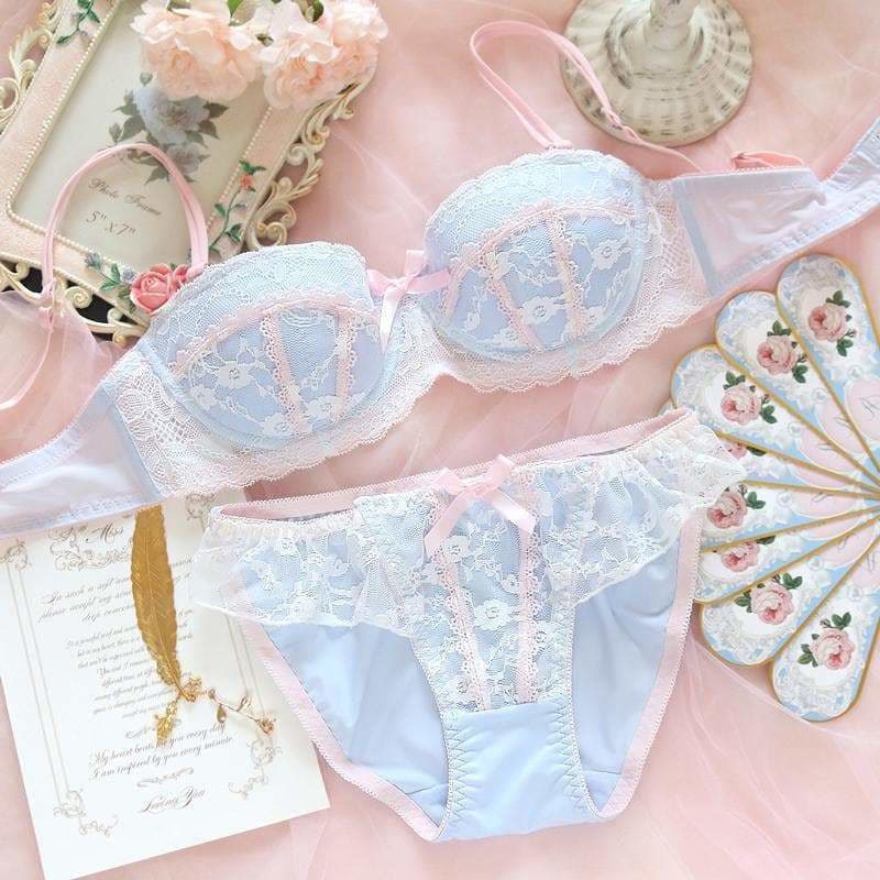 Sweet Nylon Lace Underwear Two Piece Set MK15189 - Underwear