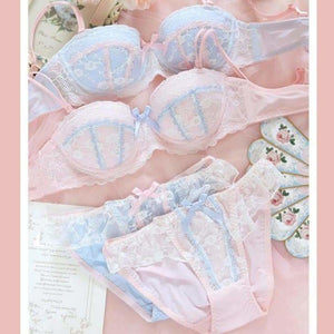 Sweet Nylon Lace Underwear Two Piece Set MK15189 - Underwear