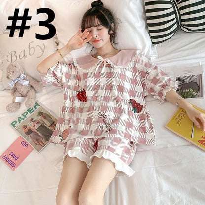 Sweet Pair Of Short Sleeved Pyjamas MK15125 - KawaiiMoriStore