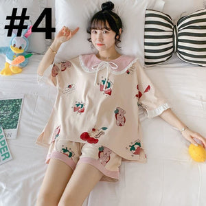 Sweet Pair Of Short Sleeved Pyjamas MK15125 - KawaiiMoriStore