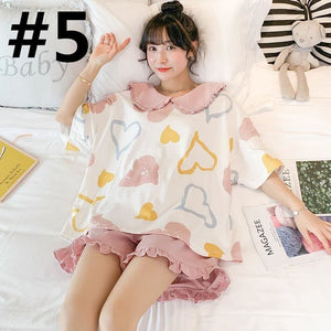Sweet Pair Of Short Sleeved Pyjamas MK15125 - KawaiiMoriStore