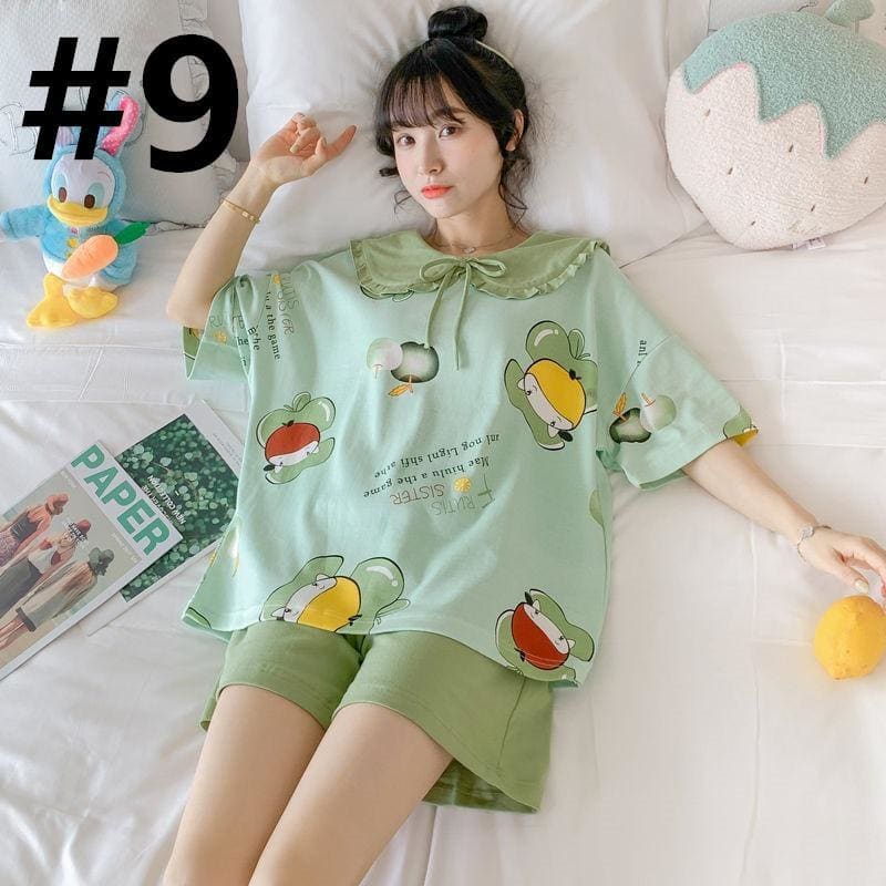 Sweet Pair Of Short Sleeved Pyjamas MK15125 - KawaiiMoriStore