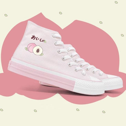 Sweet Peach Canvas Shoes MK15061 - KawaiiMoriStore