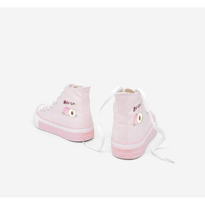 Sweet Peach Canvas Shoes MK15061 - KawaiiMoriStore