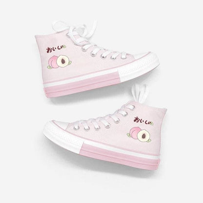 Sweet Peach Canvas Shoes MK15061 - KawaiiMoriStore