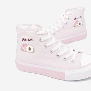 Sweet Peach Canvas Shoes MK15061 - KawaiiMoriStore