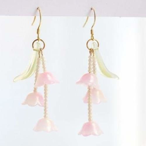 Sweet Pretty Pink Flowers Cute Earrings SS1766 - 