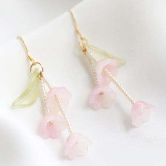 Sweet Pretty Pink Flowers Cute Earrings SS1766 - 