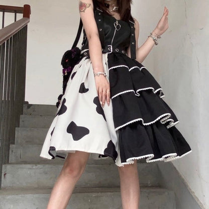 Sweet Spotted Lolita Dress MK15804 - KawaiiMoriStore