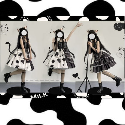 Sweet Spotted Lolita Dress MK15804 - KawaiiMoriStore