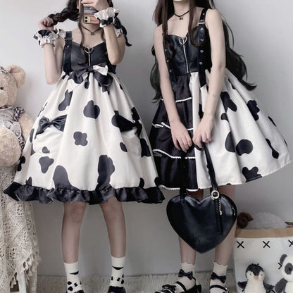 Sweet Spotted Lolita Dress MK15804 - KawaiiMoriStore