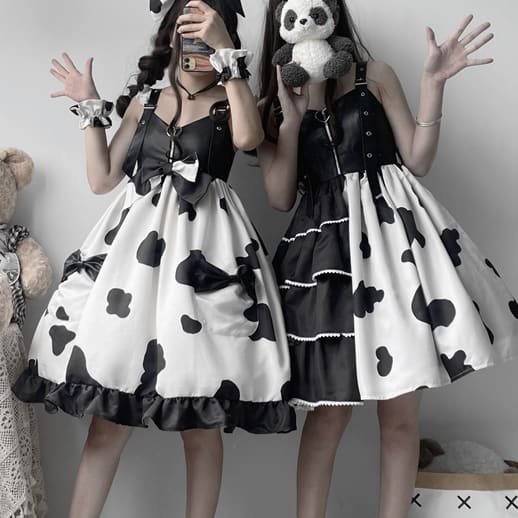 Sweet Spotted Lolita Dress MK15804 - KawaiiMoriStore