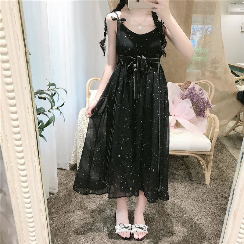 Sweet Starbright Lolita Slip Dress+Sun Protection Coat MK15812 - KawaiiMoriStore