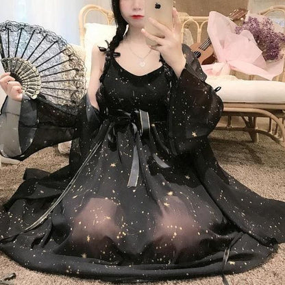 Sweet Starbright Lolita Slip Dress+Sun Protection Coat MK15812 - KawaiiMoriStore