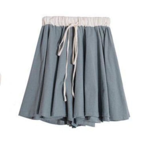 Trendy Casual Beige Gray Crop Top Skirt Set MK16061 - KawaiiMoriStore