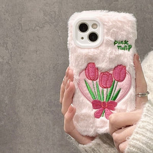 Tulip Fluffy Pink Phone Case - iPhone14 / Only the case -