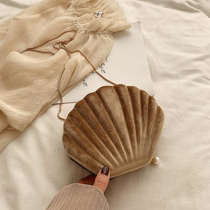 Velvet SeaShell Soft Aesthetic Purse