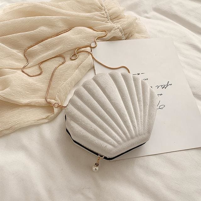 Velvet SeaShell Soft Aesthetic Purse