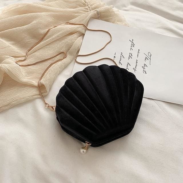 Velvet SeaShell Soft Aesthetic Purse