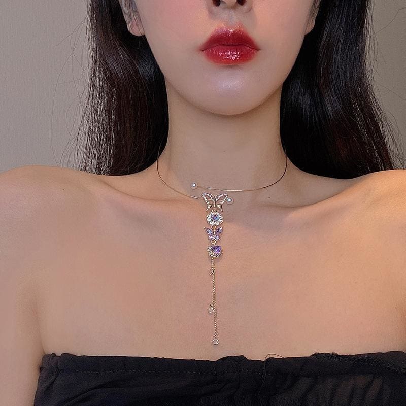 Vitality Girl Bowknot Collar Nacklace MK15992 - KawaiiMoriStore