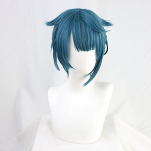 Xing Qiu Genshin Impact Blue Short Cosplay Wig MK15600 - KawaiiMoriStore