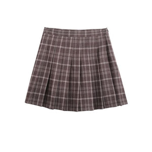 Y2K Preppy Style Blouse+Mini High Waist Pleated Plaid Skirt Set SP17206 - Harajuku Kawaii Fashion Anime Clothes Fashion Store - SpreePicky