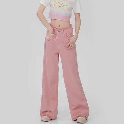 Y2K Style Baggy Long Pink Pants ON621 - pants