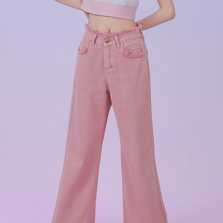 Loose Street Pink High Waist Pants – SYNDROME - Cute Kawaii