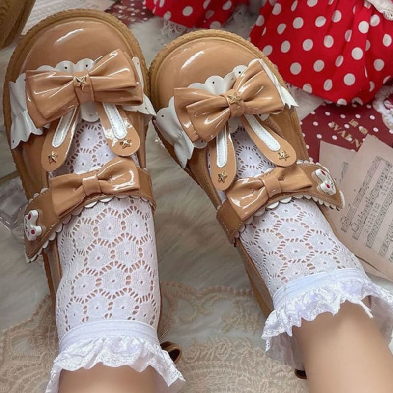Yellow Brown Lolita Style Doll Shoes - Lovesickdoe - shoes